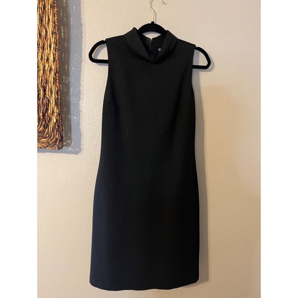 J. McLaughlin Dress S Small Black Mock Neck Sleeveless Washable - Picture 8 of 8
